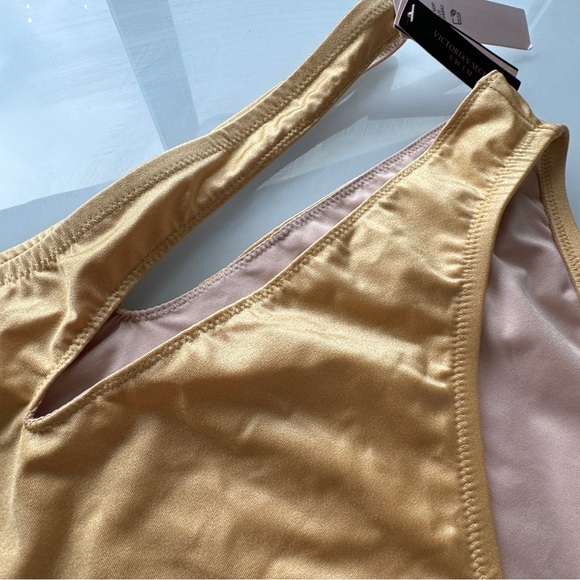 Victoria's Secret Lagos Cutout High Waist Cheeky Bottom Shira Gold Size XL NEW - Picture 3 of 7